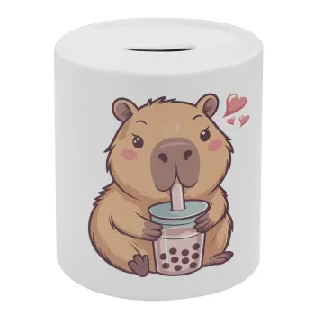Capybara Bubble Tea, Κουμπαράς πορσελάνης με τάπα