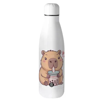 Capybara Bubble Tea, Μεταλλικό παγούρι θερμός (Stainless steel), 500ml