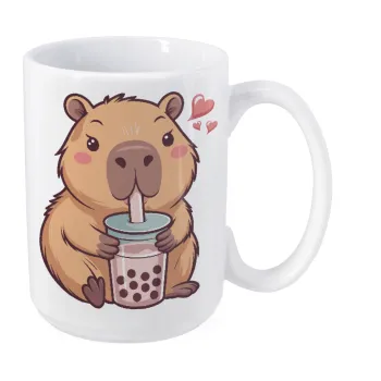Capybara Bubble Tea, Κούπα Mega, κεραμική, 450ml