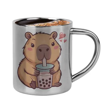 Capybara Bubble Tea, Κουπάκι μεταλλικό διπλού τοιχώματος για espresso (220ml)