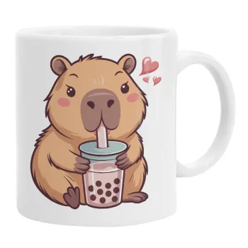 Capybara Bubble Tea, Κούπα, κεραμική, 330ml