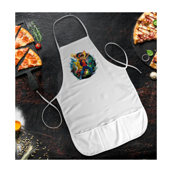 Ash Ketchum & Pikachu, Ποδιά Σεφ / Σερβιτόρου Ολόσωμη κοντή Ενηλίκων με τσέπες (48x73cm)