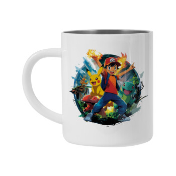 Ash Ketchum & Pikachu, Κούπα Ανοξείδωτη διπλού τοιχώματος 300ml