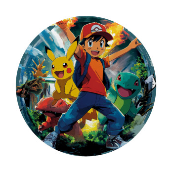 Ash Ketchum & Pikachu, Mousepad Round 20cm
