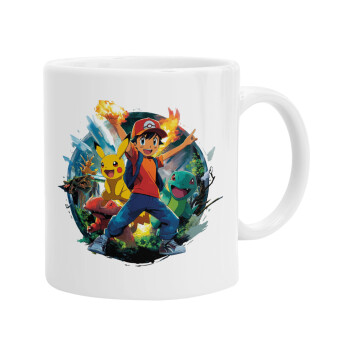 Ash Ketchum & Pikachu, Ceramic coffee mug, 330ml