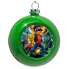Green Christmas tree ornament bauble 8cm
