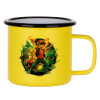Metallic enamel MATT Yellow cup 360ml