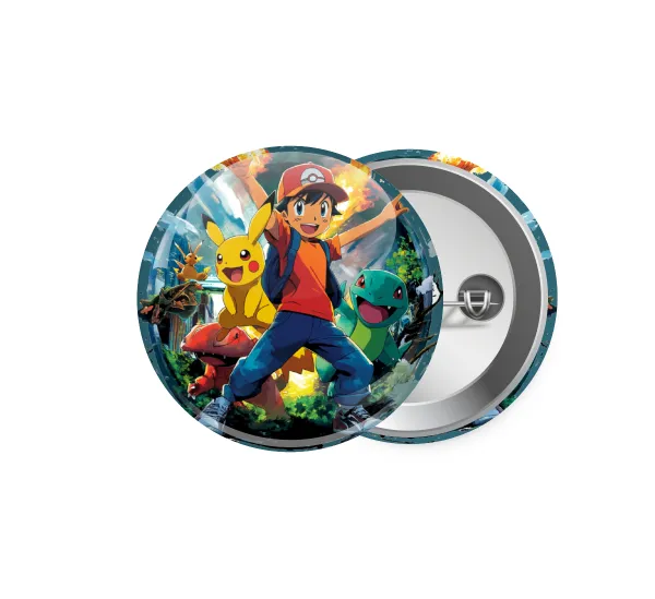 Ash Ketchum & Pikachu — Pin badge, 5.9cm