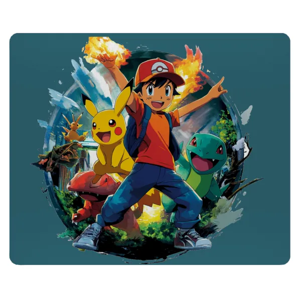 Ash Ketchum & Pikachu — Mousepad ορθογώνιο 23x19cm