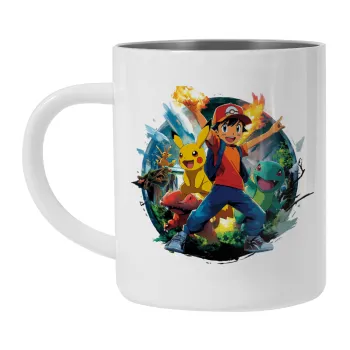Ash Ketchum & Pikachu, Mug Stainless steel double wall 300ml