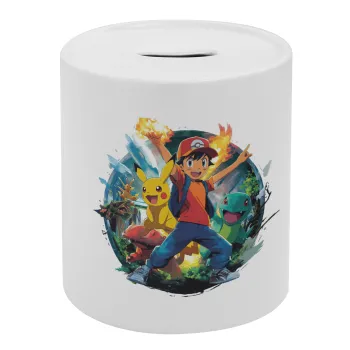 Ash Ketchum & Pikachu, Κουμπαράς πορσελάνης με τάπα