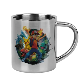 Ash Ketchum & Pikachu, Κούπα Ανοξείδωτη διπλού τοιχώματος 300ml