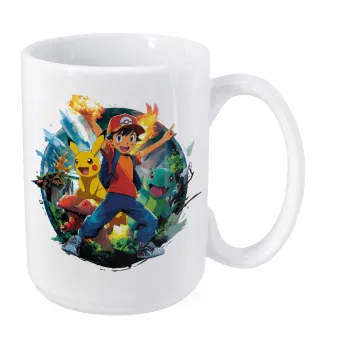 Ash Ketchum & Pikachu, Κούπα Mega, κεραμική, 450ml