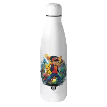 Ash Ketchum & Pikachu, Metal mug thermos (Stainless steel), 500ml