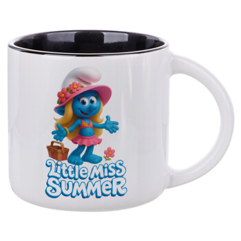 The Smurfs, Κούπα κεραμική 400ml Λευκή/Μαύρη