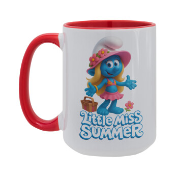 The Smurfs, Κούπα Mega 15oz, κεραμική Κόκκινη, 450ml