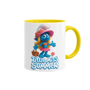 The Smurfs, Κούπα χρωματιστή κίτρινη, κεραμική, 330ml