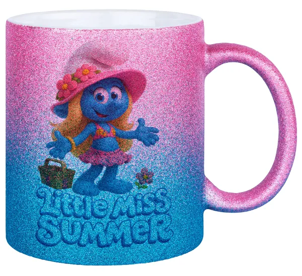 The Smurfs — Κούπα Χρυσή/Μπλε Glitter, κεραμική, 330ml