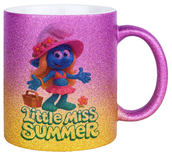 The Smurfs — Κούπα Χρυσή/Ροζ Glitter, κεραμική, 330ml