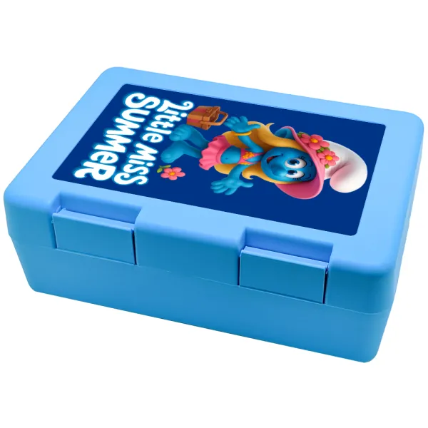 The Smurfs — Παιδικό δοχείο κολατσιού ΓΑΛΑΖΙΟ 185x128x65mm (BPA free πλαστικό)