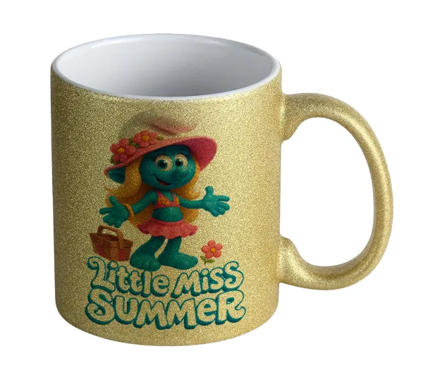 The Smurfs — Κούπα Χρυσή Glitter που γυαλίζει, κεραμική, 330ml