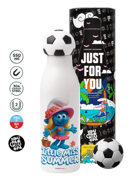 The Smurfs — Soccer Metal mug thermos, double wall, 550ml