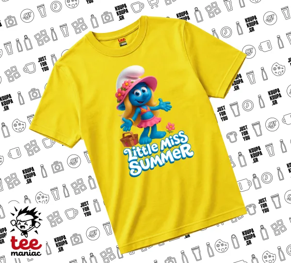 The Smurfs — Κίτρινο Άνετο παιδικό T-Shirt από 100% βαμβάκι, για κάθε μέρα. Vegan & OEKO-TEX πιστοποιημένο.