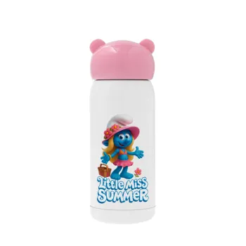 The Smurfs, Ροζ ανοξείδωτο παγούρι θερμό (Stainless steel), 320ml