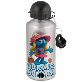 The Smurfs, Μεταλλικό παγούρι νερού, Ασημένιο, αλουμινίου 500ml