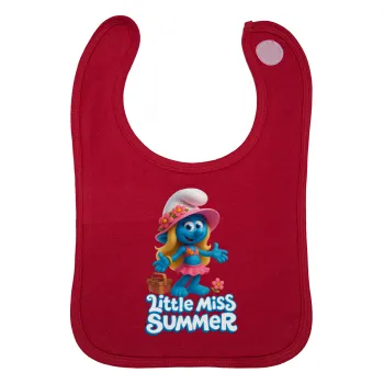 The Smurfs, Σαλιάρα με Σκρατς Κόκκινη 100% Organic Cotton (0-18 months)