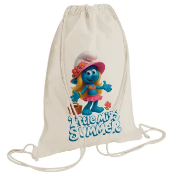The Smurfs, Τσάντα πλάτης πουγκί GYMBAG natural (28x40cm)