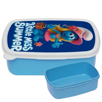 The Smurfs, ΜΠΛΕ παιδικό δοχείο φαγητού (lunchbox) πλαστικό (BPA-FREE) Lunch Βox M18 x Π13 x Υ6cm