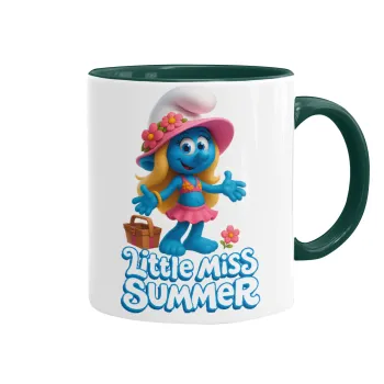 The Smurfs, Κούπα χρωματιστή πράσινη, κεραμική, 330ml