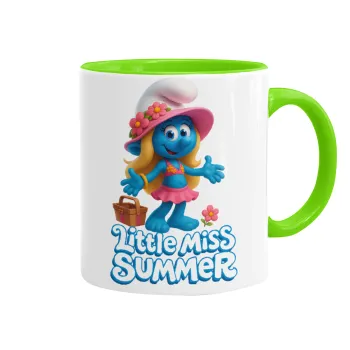 The Smurfs, Mug colored light green, ceramic, 330ml