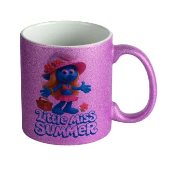 The Smurfs, Κούπα Μωβ Glitter που γυαλίζει, κεραμική, 330ml