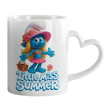 The Smurfs, Κούπα καρδιά χερούλι λευκή, κεραμική, 330ml
