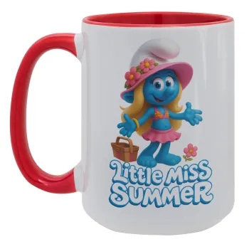 The Smurfs, Κούπα Mega 15oz, κεραμική Κόκκινη, 450ml
