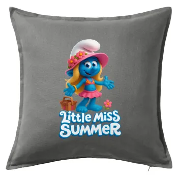 The Smurfs, Μαξιλάρι καναπέ Γκρι 100% βαμβάκι, περιέχεται το γέμισμα (50x50cm)