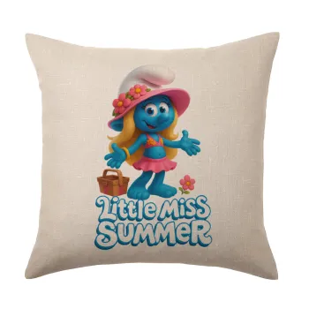 The Smurfs, Μαξιλάρι καναπέ ΛΙΝΟ 40x40cm περιέχεται το  γέμισμα