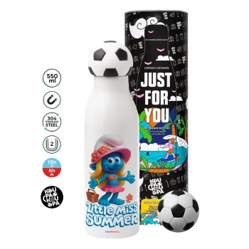 The Smurfs, Soccer Metal mug thermos, double wall, 550ml