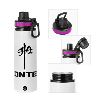 ZONTES, Μεταλλικό παγούρι νερού με καπάκι ασφαλείας, αλουμινίου 850ml