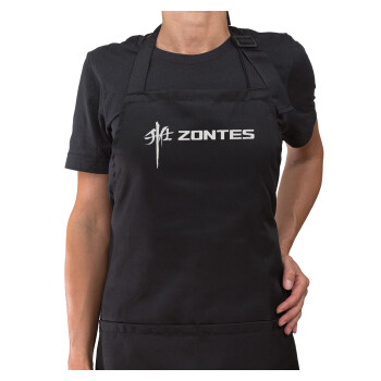 ZONTES, Ποδιά μακριά Σεφ ολόσωμη με τσέπες Μαύρη (ΕΝΗΛΙΚΩΝ)