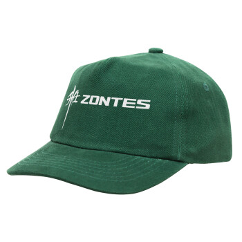 ZONTES, Children's Baseball Cap, 100% Cotton Drill, GREEN (COTTON, CHILDREN'S, ONE SIZE)