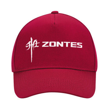 ZONTES, Adult Ultimate Hat RED, (100% COTTON DRILL, ADULT, UNISEX, ONE SIZE)