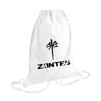 ZONTES, Backpack pouch GYMBAG white (28x40cm)