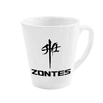 ZONTES, Κούπα κωνική Latte Λευκή, κεραμική, 300ml