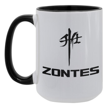 ZONTES, Κούπα Mega 15oz, κεραμική Μαύρη, 450ml