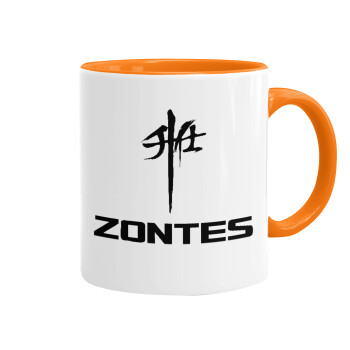 ZONTES, Mug colored orange, ceramic, 330ml