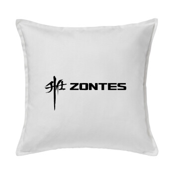 ZONTES, Μαξιλάρι καναπέ ΛΕΥΚΟ 100% βαμβάκι, περιέχεται το γέμισμα (50x50cm)