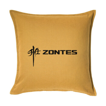 ZONTES, Μαξιλάρι καναπέ Κίτρινο 100% βαμβάκι, περιέχεται το γέμισμα (50x50cm)